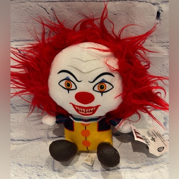 Other - NWT IT 7" PENNYWISE PLUSH TOY "WILD RED HAIR" BIG HEAD STUFFED DOLL.